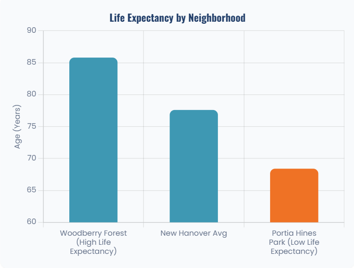 Life Expectancy Gap by Cape Fear Collective