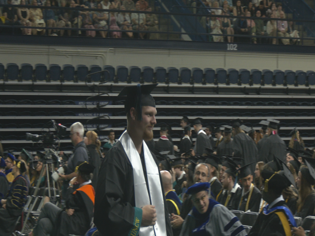 Charlie Caputo graduating at UNCW