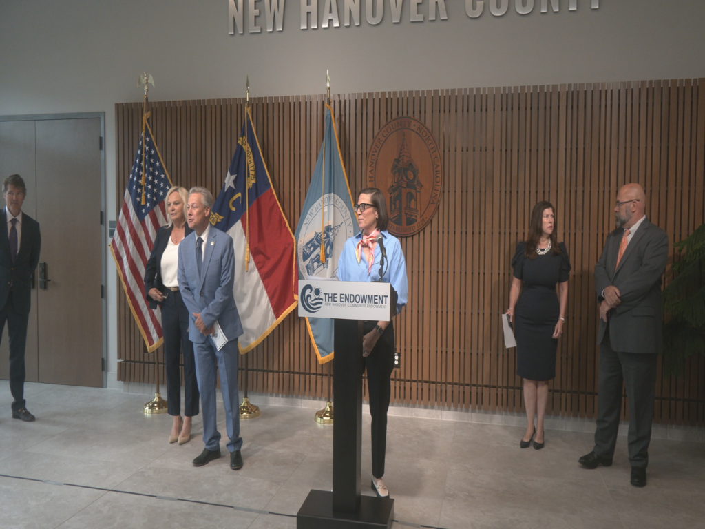 Sophie Dagenais announcing new grant to New Hanover County Schools