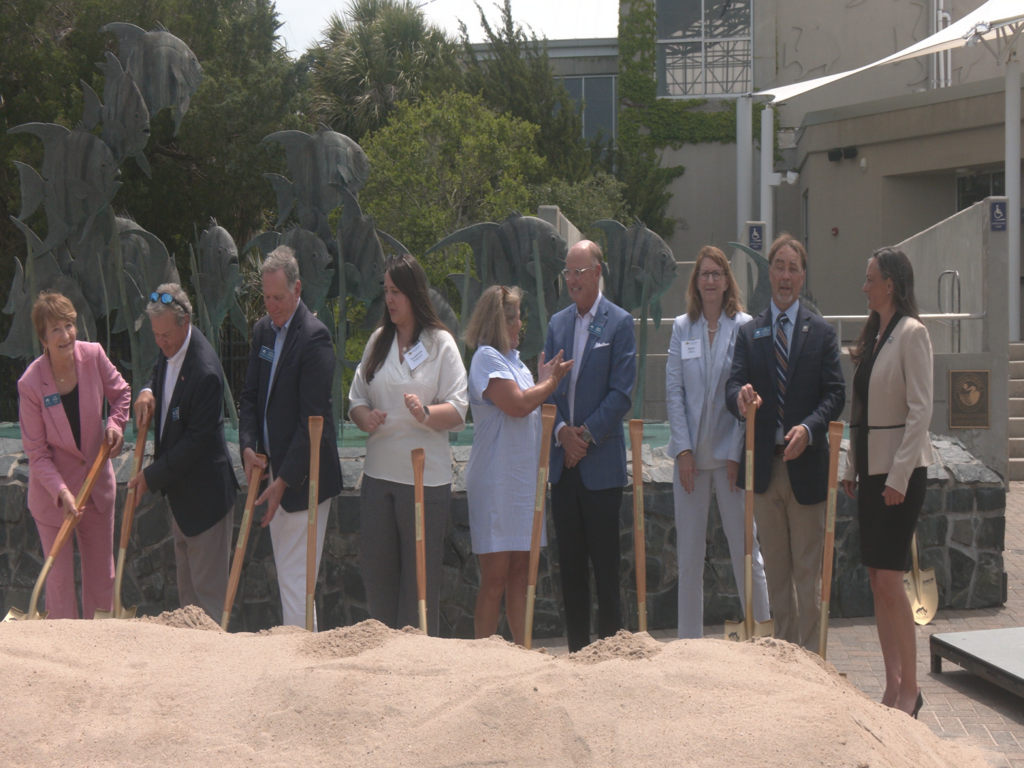 Breakground ceremony at NC Aquarium at Fort Fisher