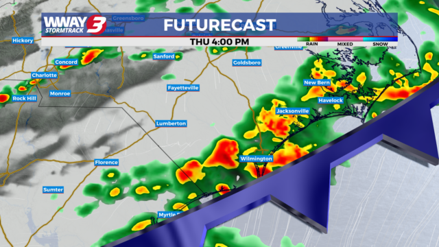 Rainy weather today as cold front moves through - WWAYTV3
