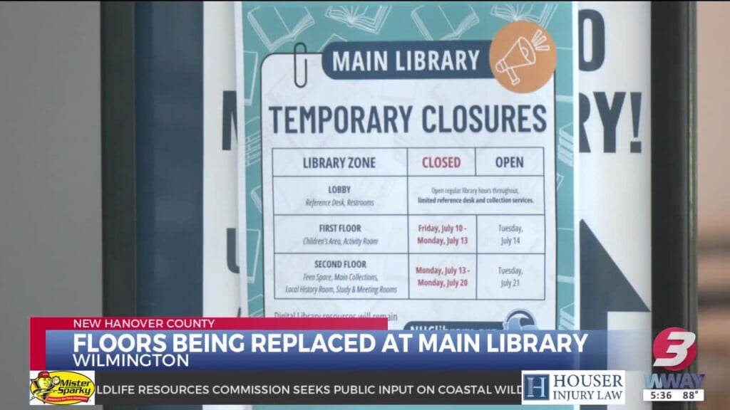 New Hanover County Main Library Hits A Setback With Second Floor Repairs