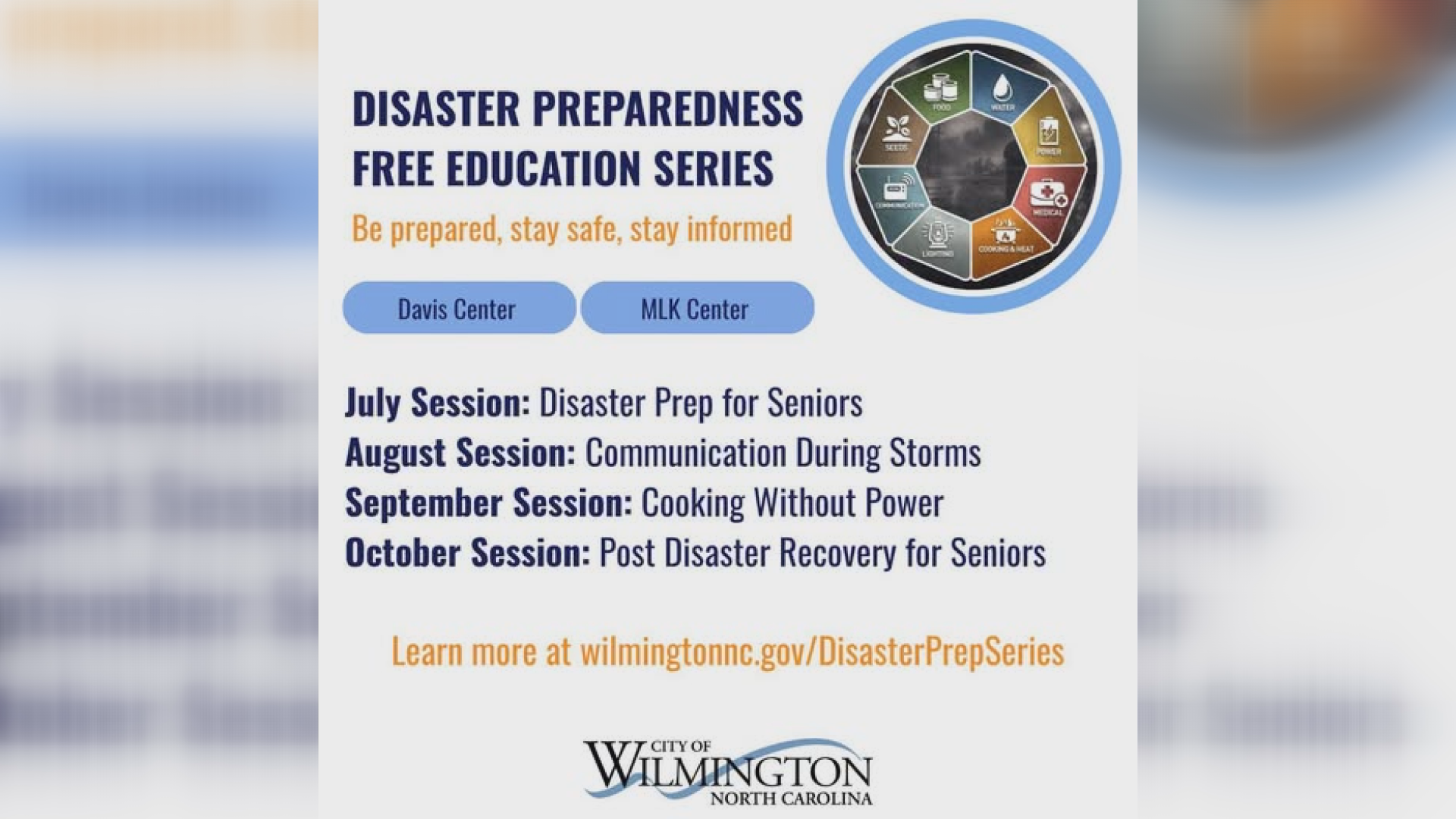 Free disaster preparedness classes for seniors begin July 17 in Wilmington