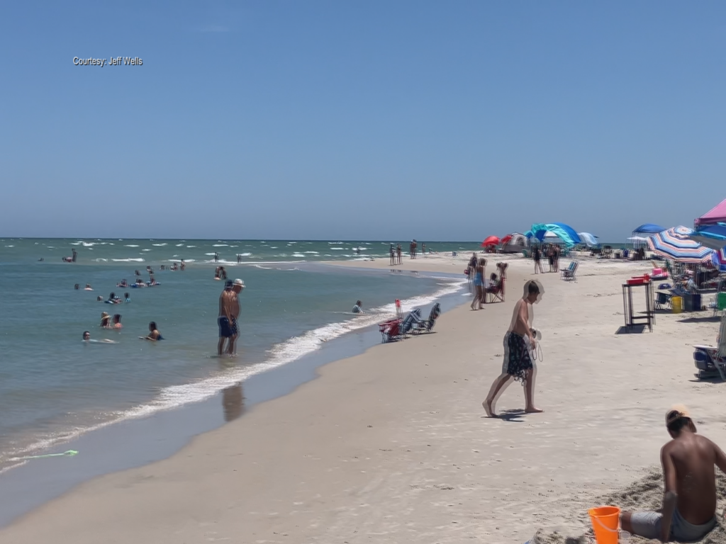 People at North Topsail Beach