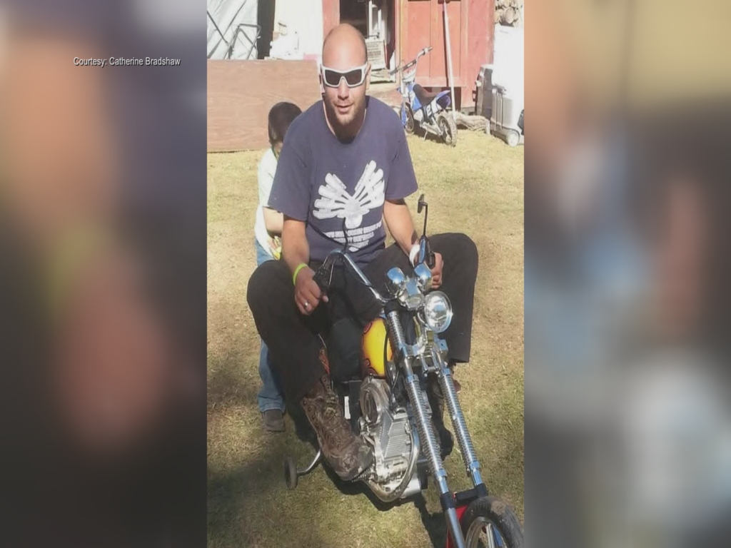 Stephen Russell Bradshaw on a bike