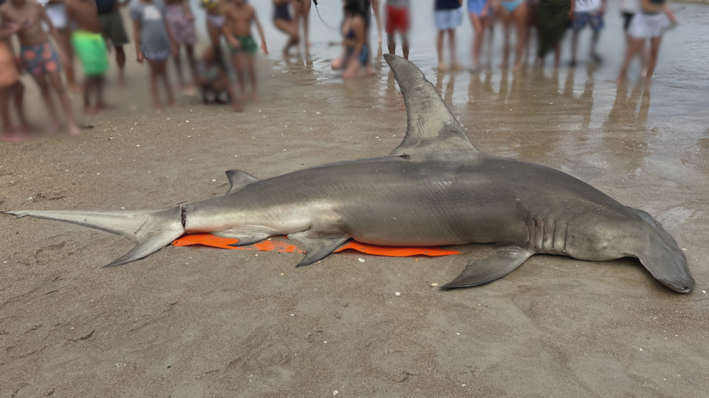 Stranded Hammerhead Shark