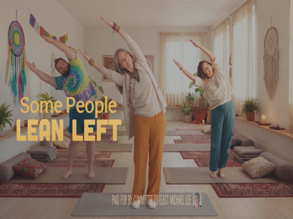 Michael Lee ad using ai generated images of opponent Jessica Bichler