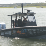 Captain Scott Red Flowers arriving in Wrightsville Beach as part of The Great Loop Challenge