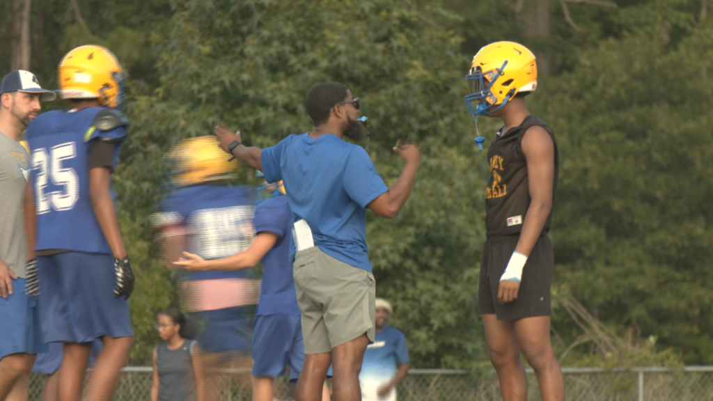 Laney football practice