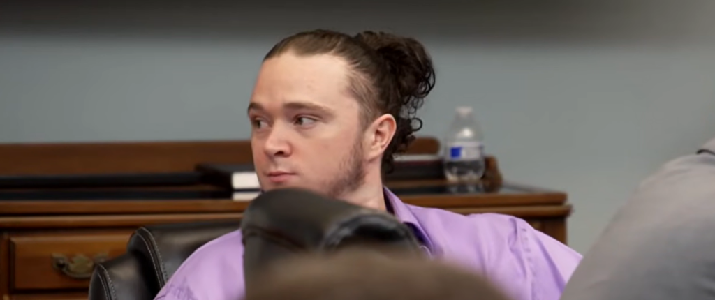 David Prevatte sits in court as his murder trial begins.