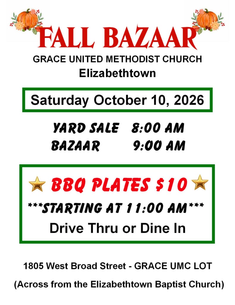 Church Bazaar Grace Umc Elizabethtown