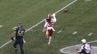 Washington's DJ Swearinger laterals to Josh Norman after intercepting Seattle's 2-point attempt