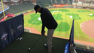 Baze For ... Fore? Hawks star Kent Bazemore golfs at SunTrust Park