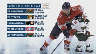 Panthers begin four-game home stand vs. Wild