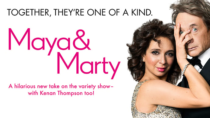 MAYA & MARTY -- Pictured: "Maya & Marty" Key Art -- (Photo by: NBCUniversal)