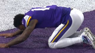 Watch Stefon Diggs’ emotional reaction after his game-winning TD for the Vikings