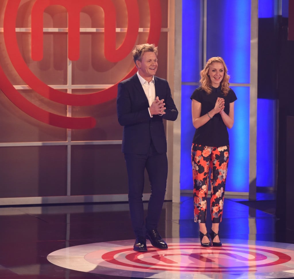 MASTERCHEF CELEBRITY SHOWDOWN: L-R: Gordon Ramsay and Christina Tosi in MASTERCHEF CELEBRITY SHOWDOWN airing Monday