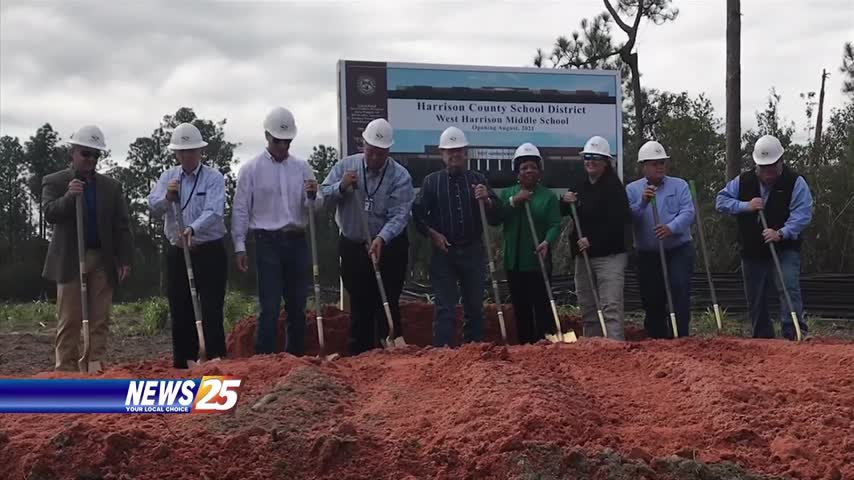 Groundbreaking on new West Harrison Middle School - WXXV News 25