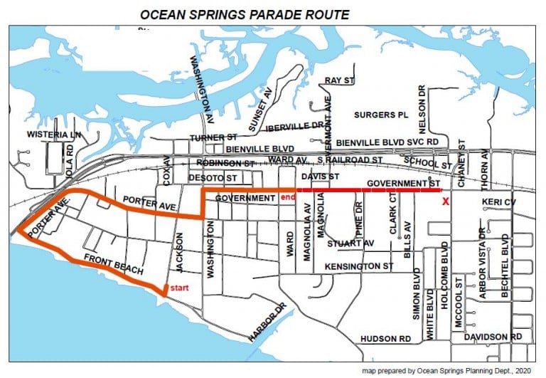 Road closures planned Saturday, Feb. 8 for parades in Ocean Springs