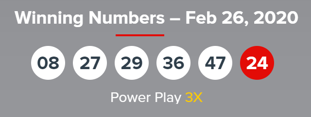 Powerball winning numbers for February 26th, 2020 - WXXV News 25