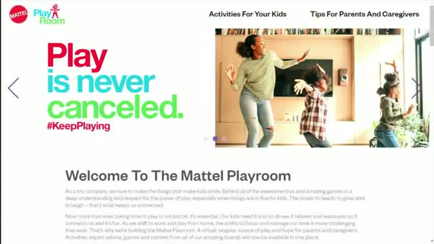 Mattel launches online 'playroom' to entertain kids amid pandemic