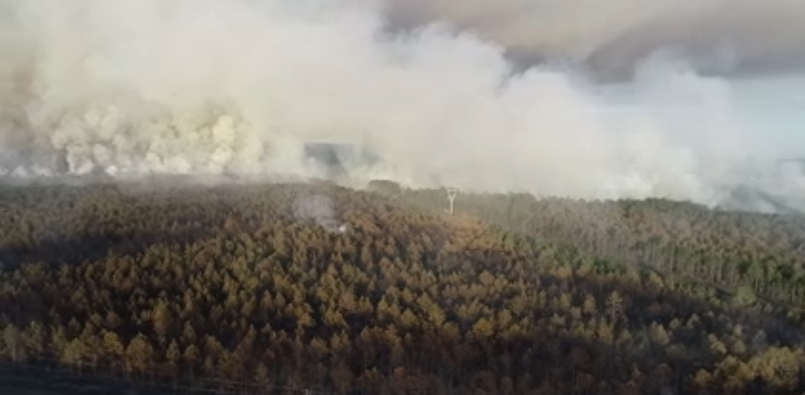 490acre brush fire in Jackson County now contained, Mississippi