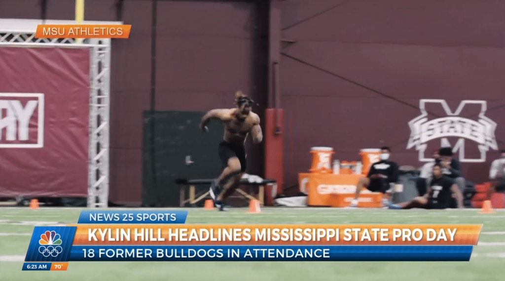 Kylin Hill at Mississippi State Pro Day