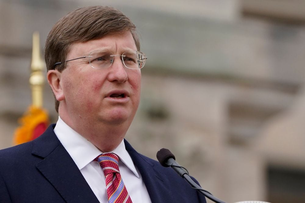 FILE - Mississippi Gov. Tate Reeves delivers his State of the State speech on Tuesday
