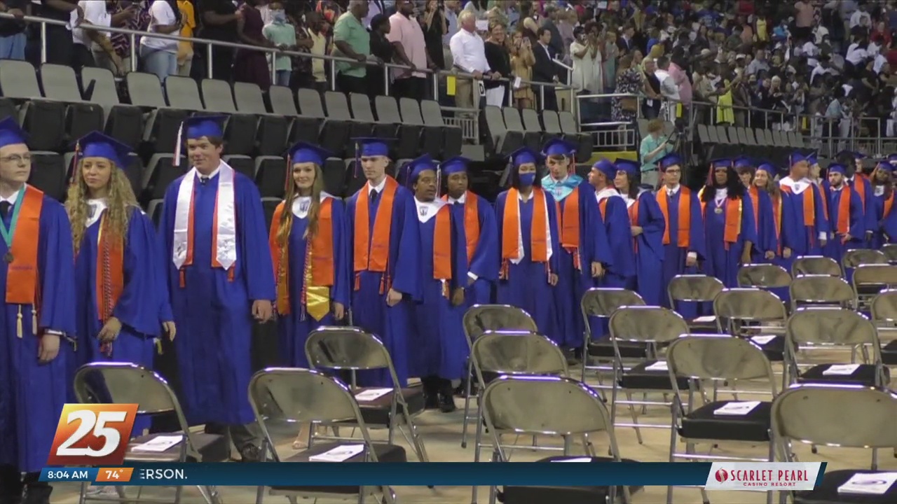 Gulfport High School Class of 2021 graduates at the Coast Coliseum ...