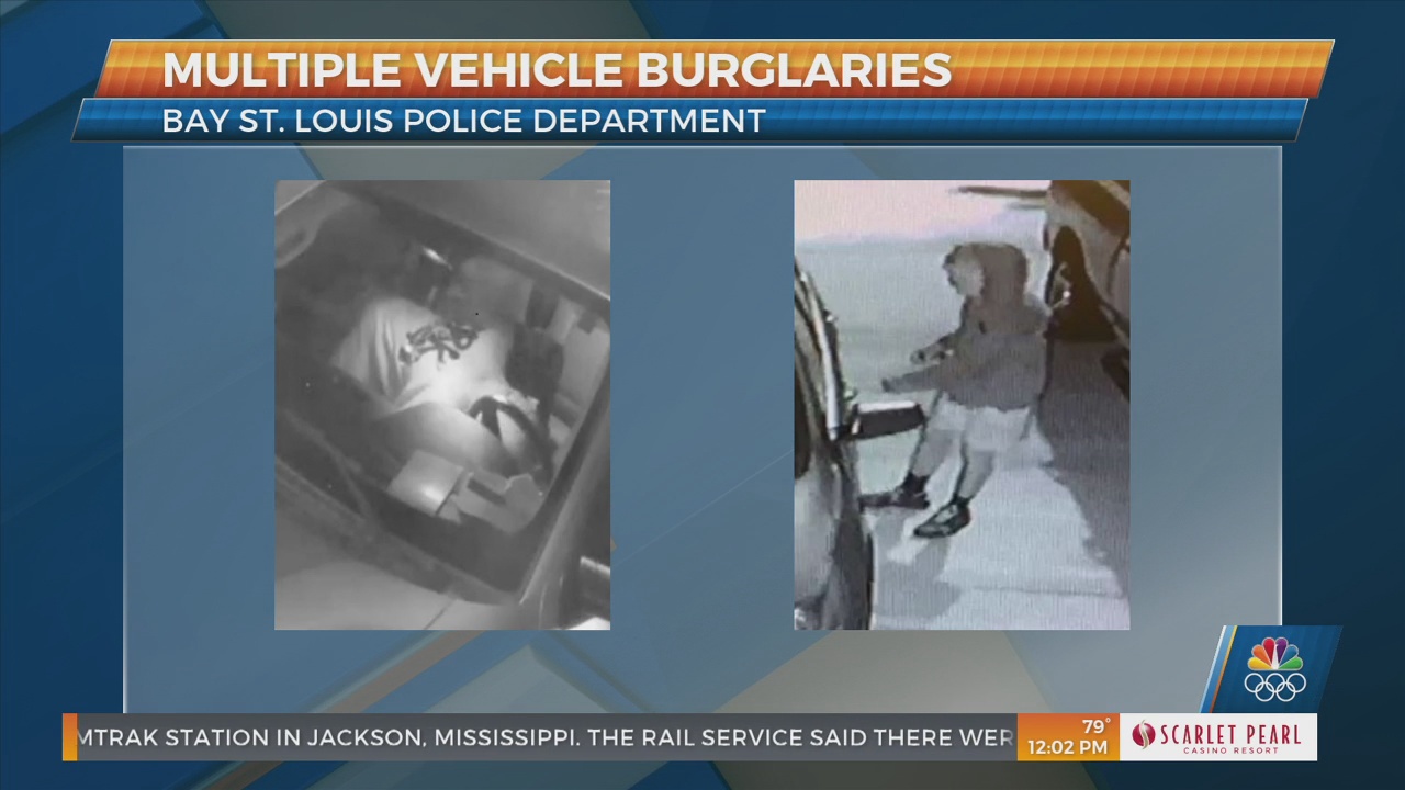 Bay St. Louis PD investigating multiple vehicle burglaries - WXXV News 25
