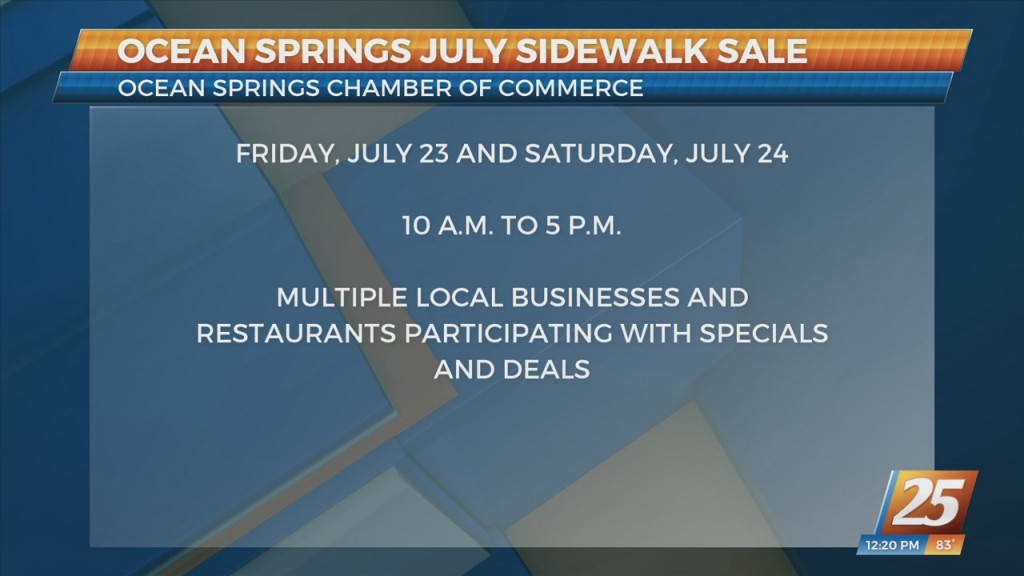 Ocean Springs July Sidewalk Sale