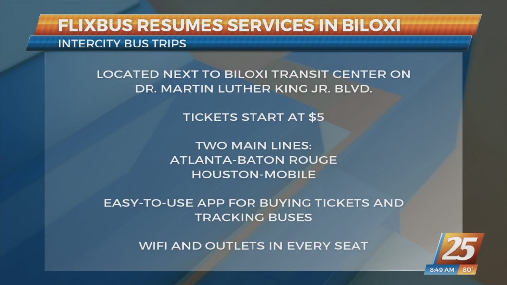 Flixbus Resumes Service In Biloxi