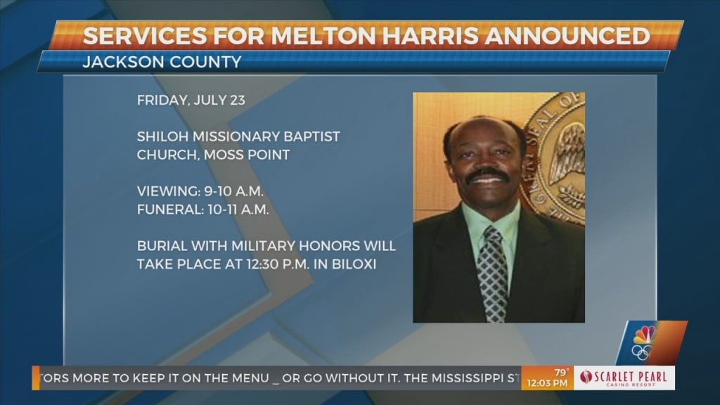 Services For Jackson County Supervisor Melton Harris Announced
