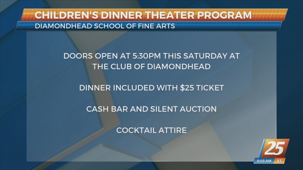 First Children’s Dinner Theatre Program For Diamondhead School Of Fine Arts