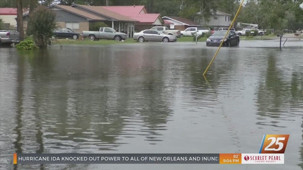 Extreme Flooding In Moss Point Neighborhood