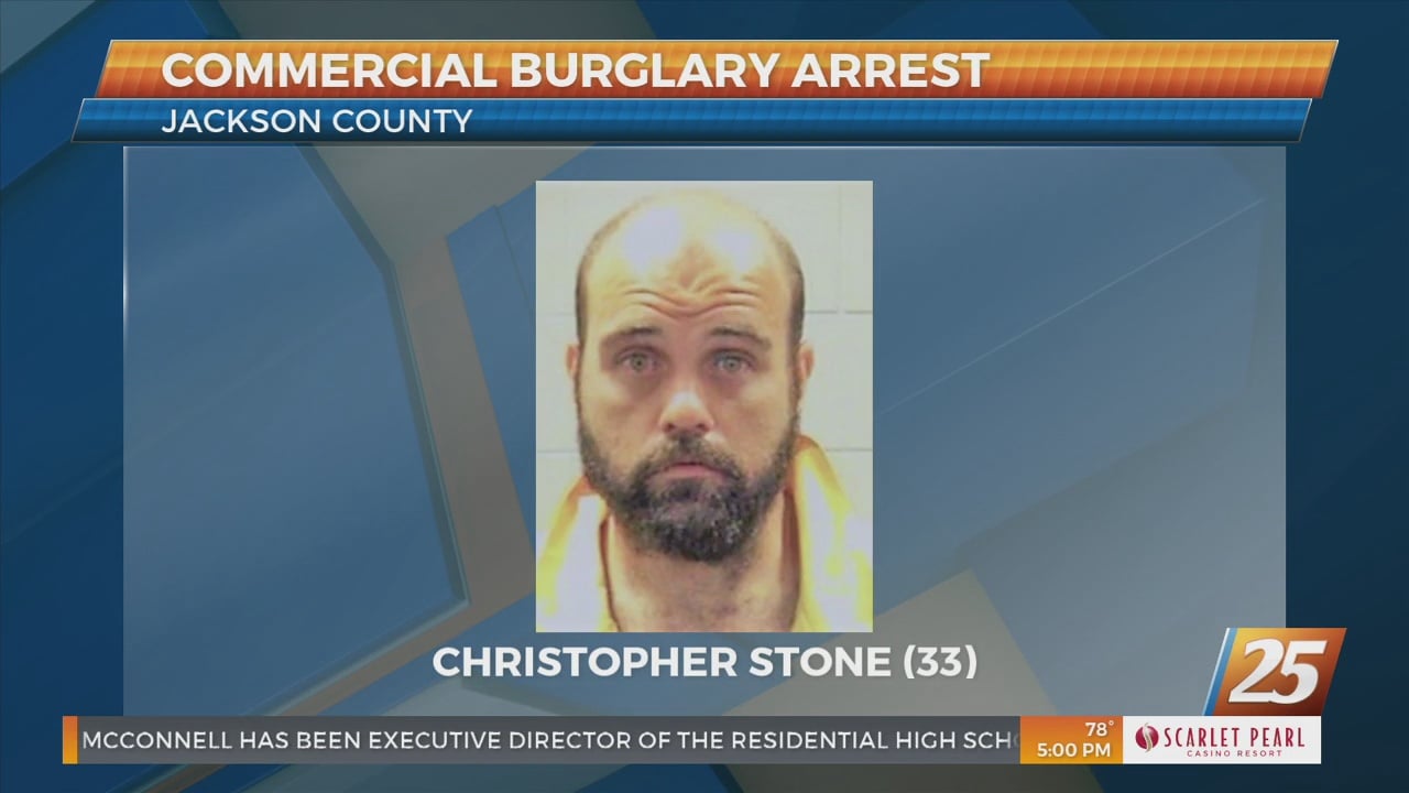 Commercial burglary arrest in Jackson County - WXXV News 25