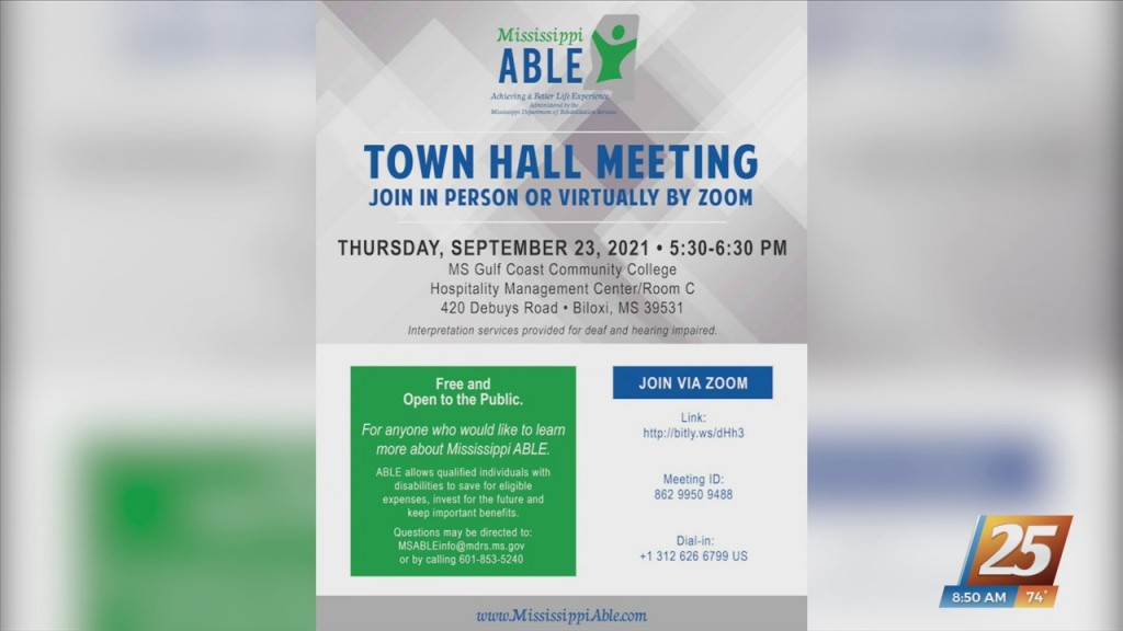 Mississippi Able Hosting Town Hall Tomorrow