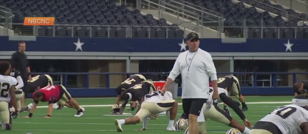 New Orleans Saints Practicing At Texas Christian University