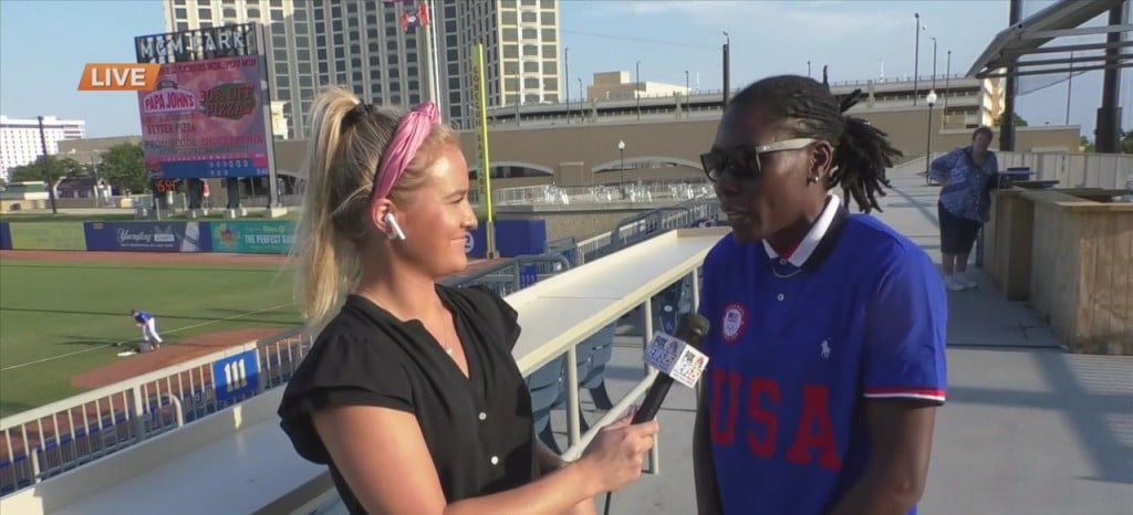 Silver Medalist Brittney Reese To Throw First Pitch At Shuckers Game Tonight