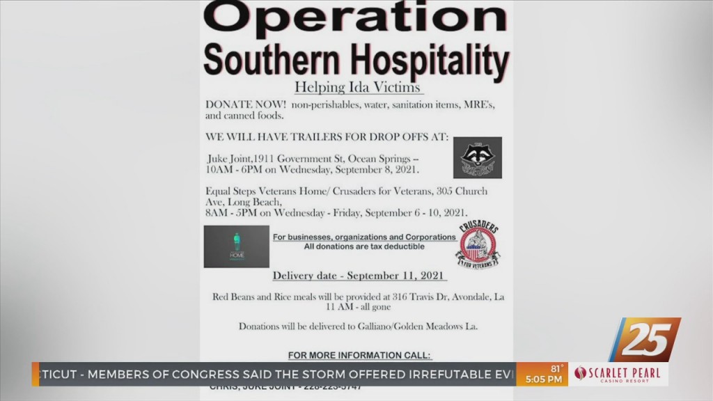 Operation Southern Hospitality Donating To Hurricane Ida Relief Efforts