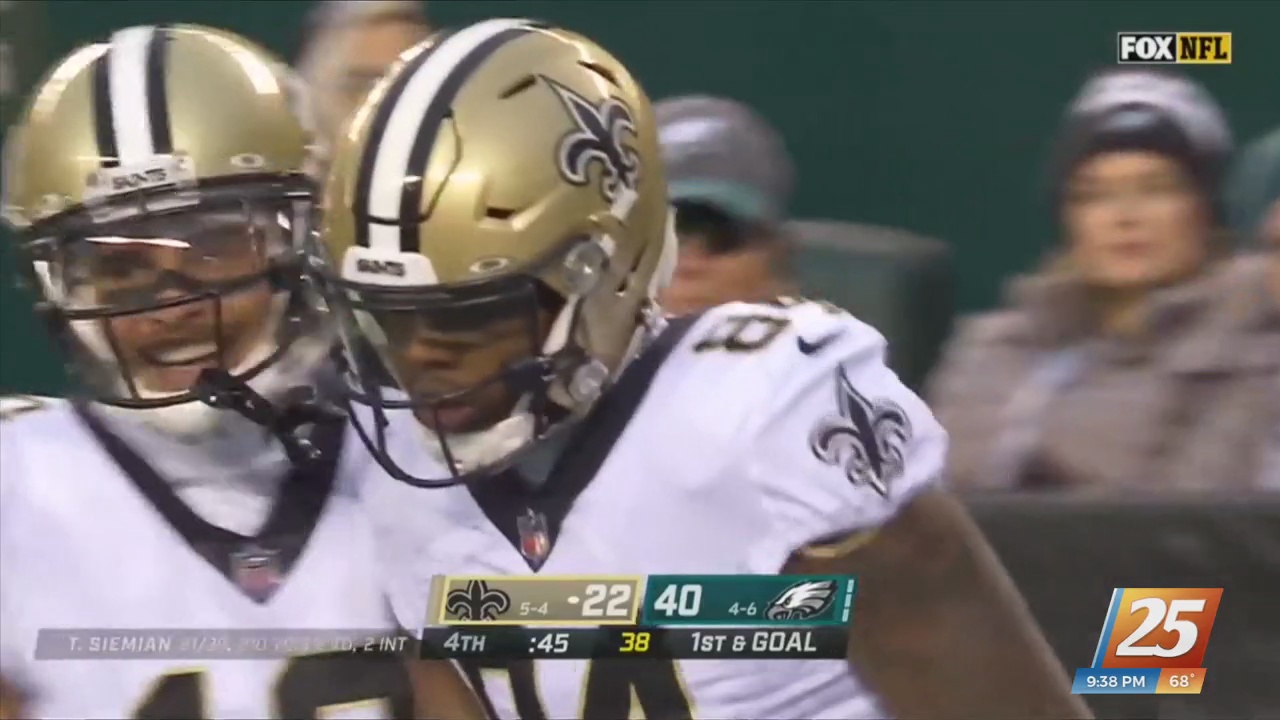 Game Report: Philadelphia Eagles Beat New Orleans Saints 40-29