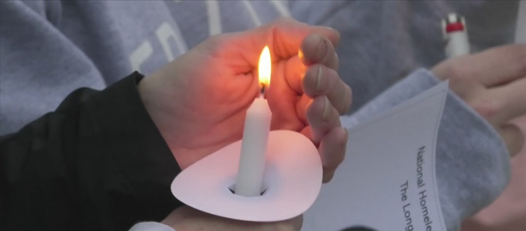 Local Organizations Hold Candlelight Vigil For National Homeless Persons Day