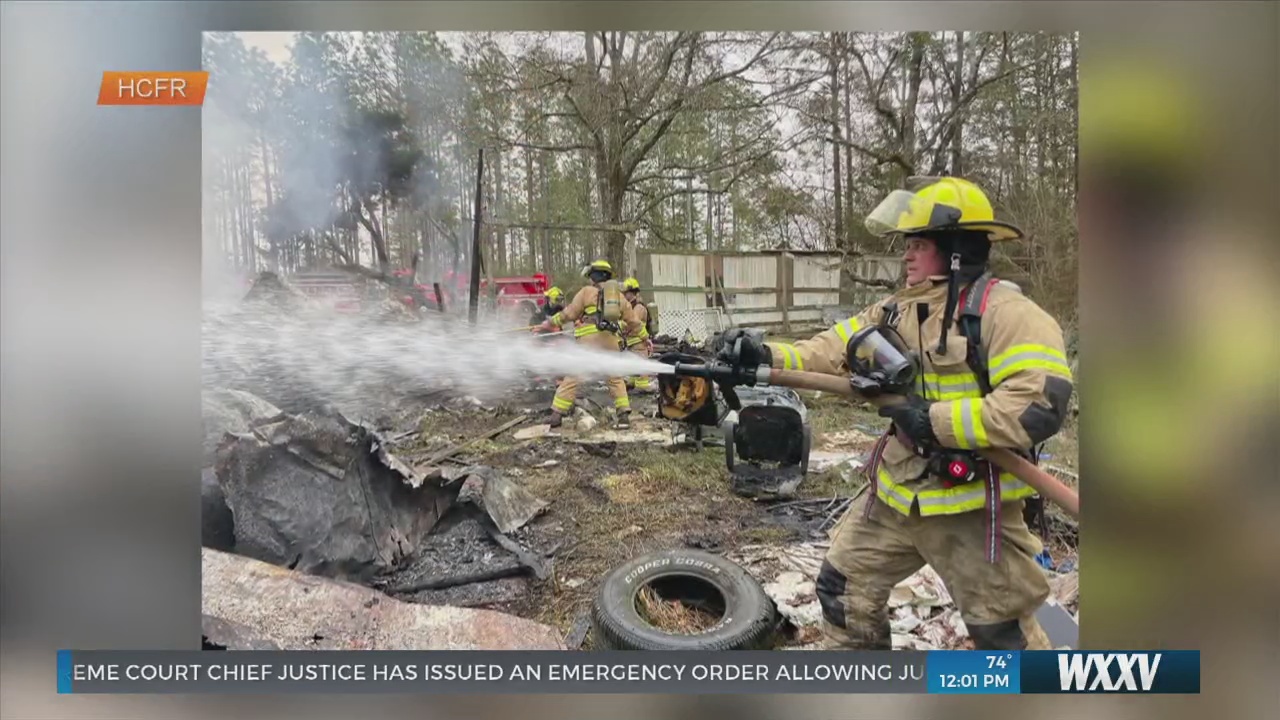 Harrison County crews battle structure fire on Shaw Road - WXXV News 25