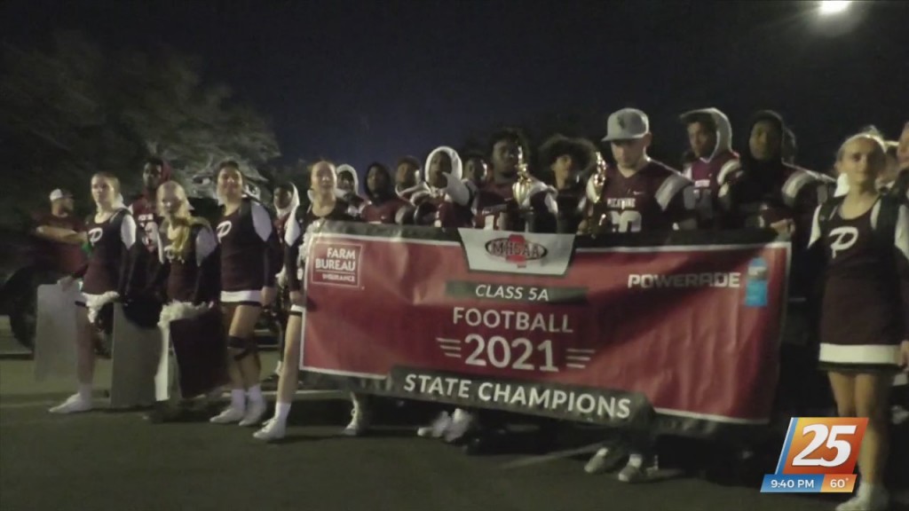 Celebrations Continue In Picayune As Maroon Tide Football Championship Parade Rolls Through