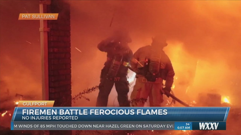 Gulfport Firefighters Battle Blaze On Madison