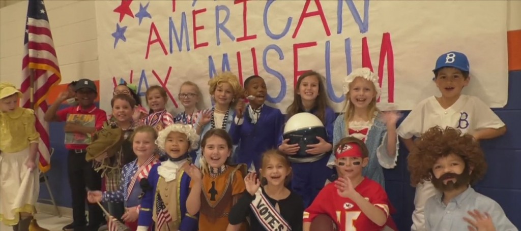 Bayou View Elementary School Holds Famous American Wax Museum