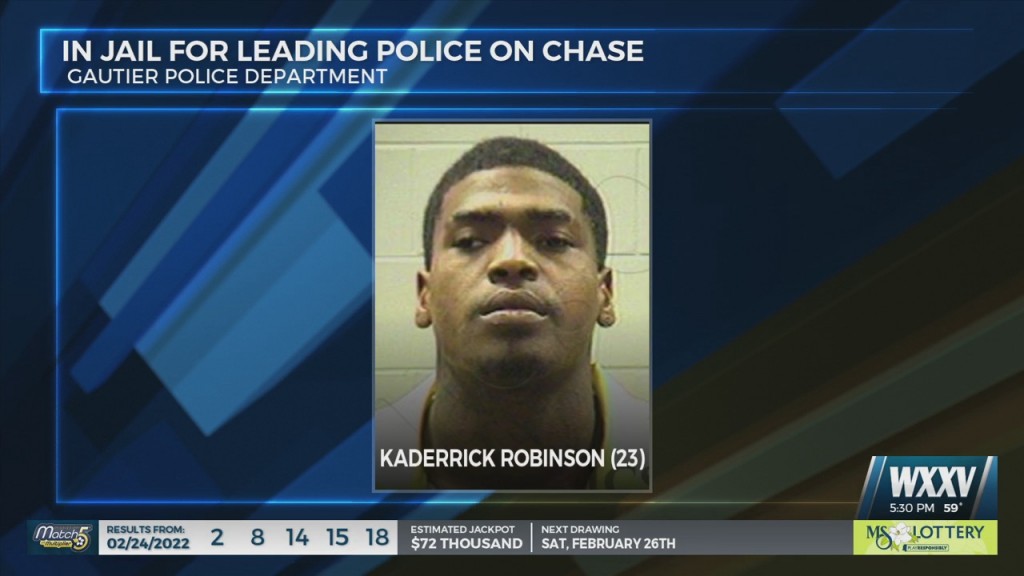 In Jail For Leading Gautier Police On Chase