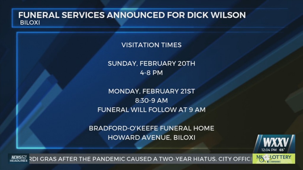 Funeral Services Announced For Community Leader Dick Wilson