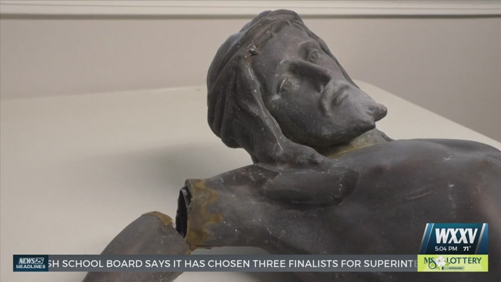 Vandalized Figure Of Jesus Returned, Statue Of Virgin Mary Still Missing From St. James Cemetery