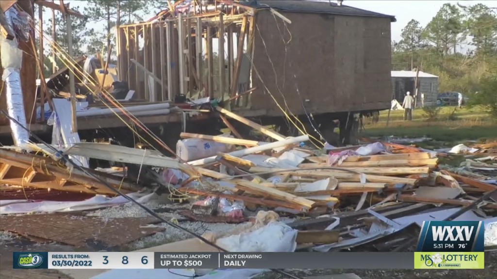 Residents Assessing Storm Damage After Tornado Ripped Through Vancleave